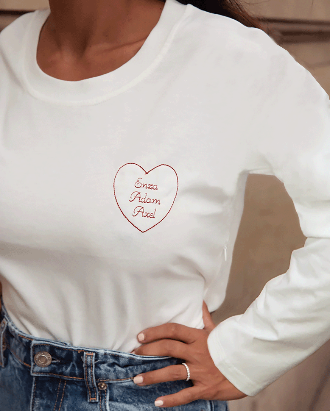 Breastfeeding t-shirt COEUR A COEUR long sleeves