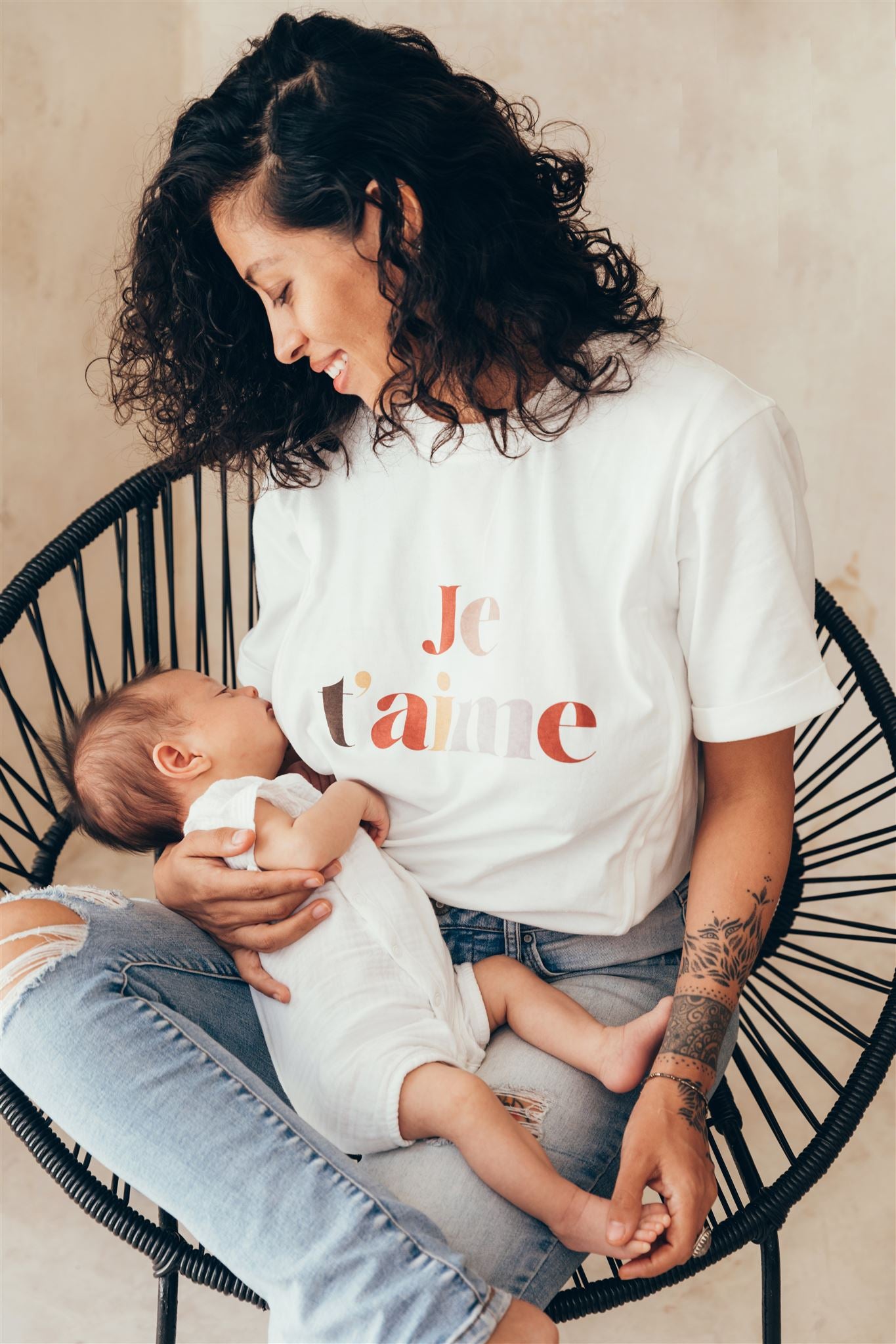 Breastfeeding t-shirt JE T'AIME 