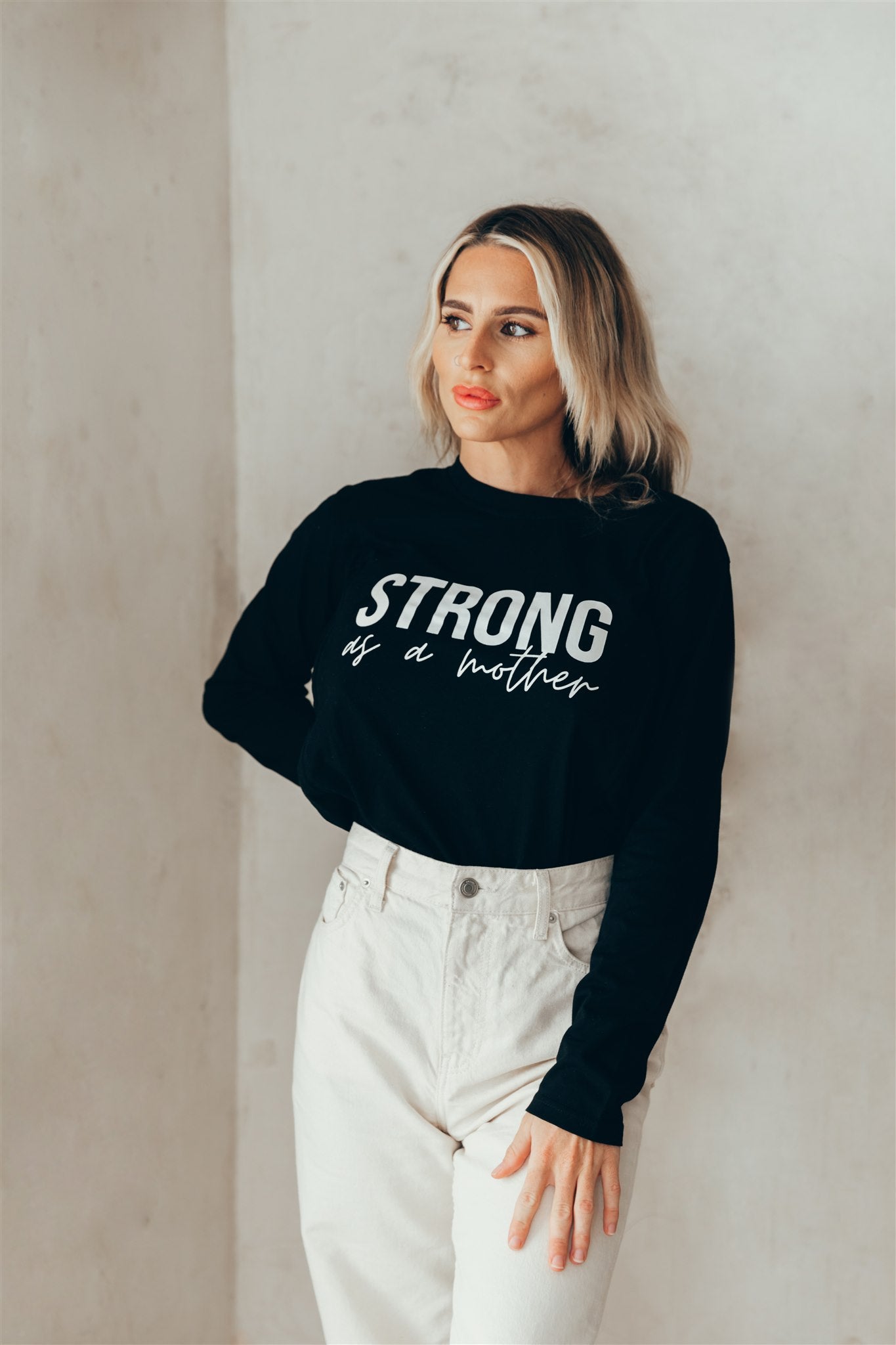 T-shirt d'allaitement noir STRONG ML